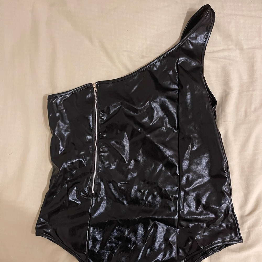 NEW shein leather bodysuit
